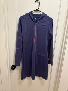 Title Nine Purple Active Hoodie Dress, Women’s Small